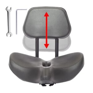 Asiento de bicicleta con respaldo, cómodo sillín para patinete eléctrico, cojín para asiento de bicicleta, sillín hueco y transpirable para triciclo