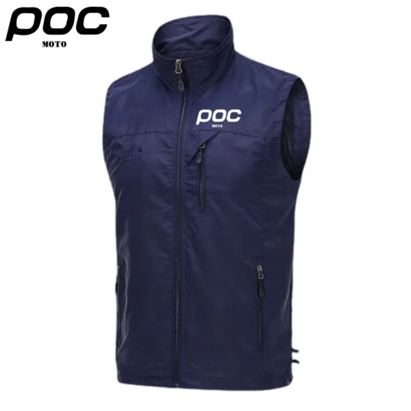 Chaqueta de ciclismo sin mangas para hombre, Ropa de carreras para MOTO POC, impermeable, color azul y verde, impermeable, para Motocross