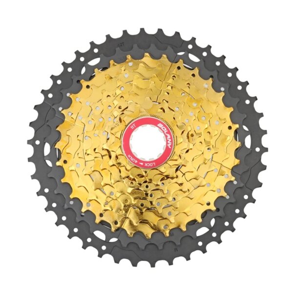 Bolany 10 velocidades Cassette bicicleta 11-42T piñones rueda libre repuestos para bicicletas Mtb bicicleta de montaña oro