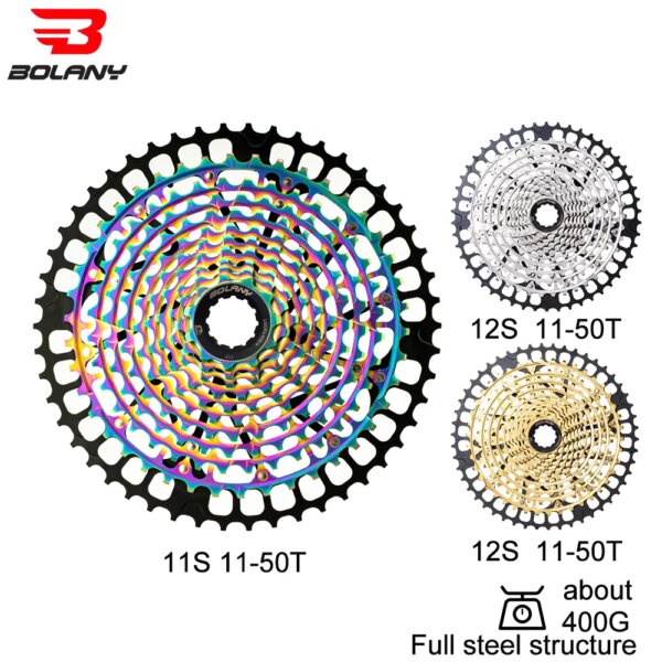 Bolany MTB bicicleta 12 velocidades 11-50T Cassette ultraligero 12 s rueda libre k7 piñón 11v 11-50T piezas de bicicleta de montaña para HG Hub