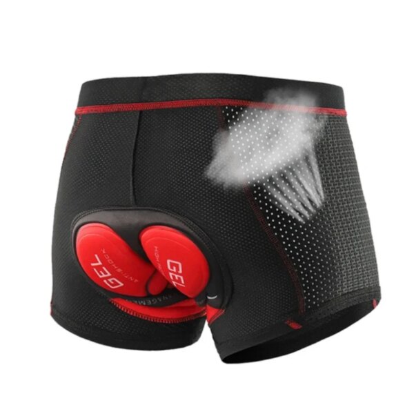 Pantalones cortos de ciclismo transpirables, ropa interior para ciclismo, almohadilla de Gel 5D, ropa interior a prueba de golpes para bicicleta de montaña y carretera, pantalones cortos para hombre