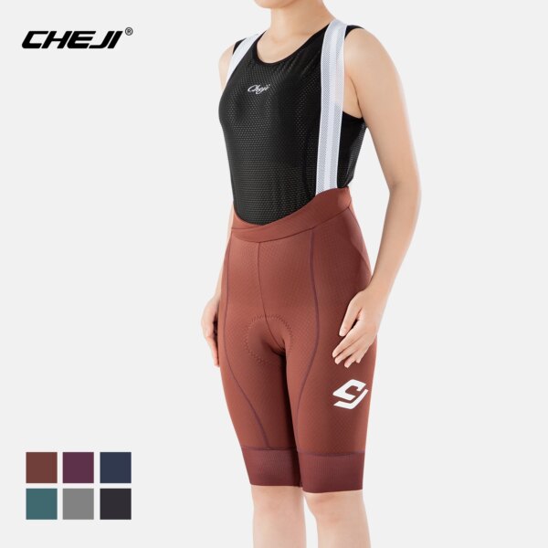 CHEJI, nuevos pantalones cortos con pechera para ciclismo, pantalones cortos para mujer, equipo de ciclismo, pantalones cortos para deportes de bicicleta, ropa de verano de LICRA de secado rápido de alta calidad