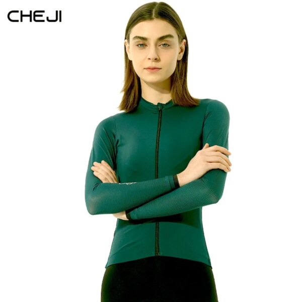 CHEJI, nuevas camisetas de ciclismo, ropa de verano para mujer, primavera y verano, bicicleta de carretera, deporte, Top de manga larga, temperamento, combina con todo