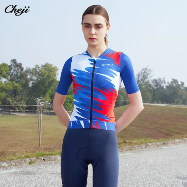 CHEJI-Camiseta de manga corta para hombre y mujer, Jersey de secado rápido de alta calidad, ropa de Ciclismo, equipo deportivo, verano 2022