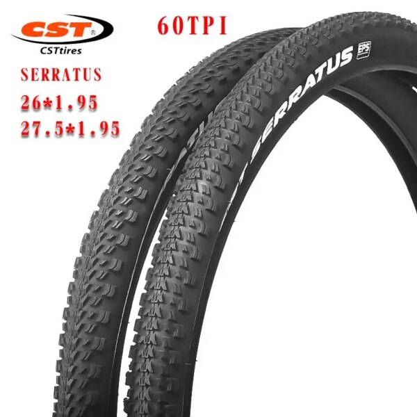 CST Serratus bicicleta de montaña 26 27,5 pulgadas alambre de acero EPS resistente a puñaladas 26*1,95 27,5*1,95 60TPI MTB neumático de bicicleta C1955