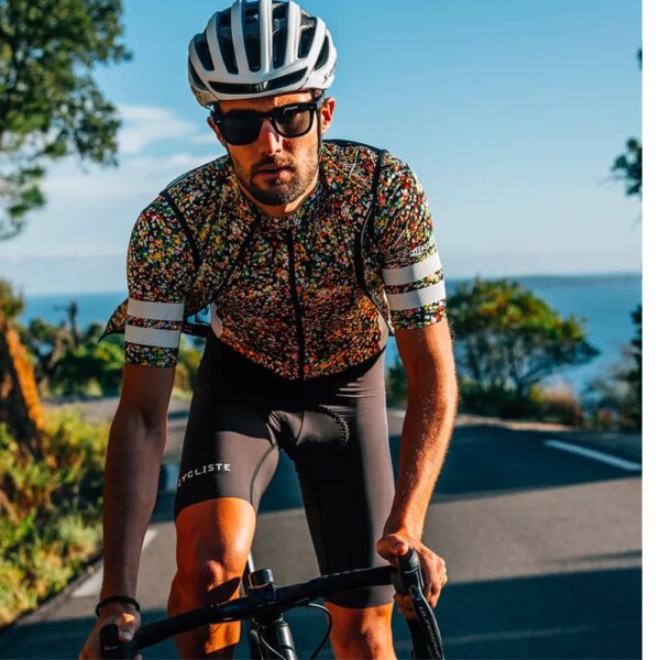 Cafe Du Cycliste Team Ciclismo Jersey hombres bicicleta shorts camisa de manga verano Mtb bicicleta de carretera ropa transpirable Ciclismo Maillot