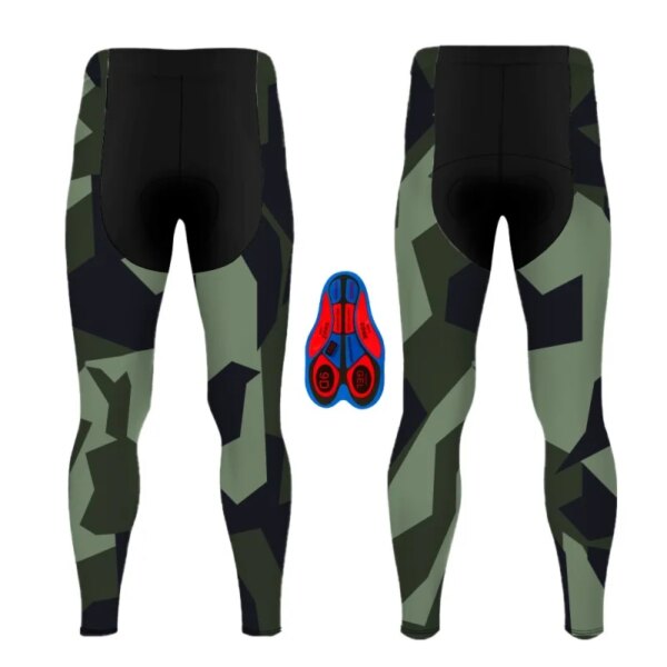 Pantalones largos con tirantes de ciclismo para bicicleta de camuflaje, camiseta MTB, ropa deportiva MTB, Moto Mountain Road, protección de calidad, pantalones para bicicleta, pantalón 9D