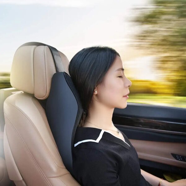 Reposacabezas de asiento de coche, cojín para descanso del cuello, almohada de cuello ergonómica para coche, soporte de espuma duradero para el cuello