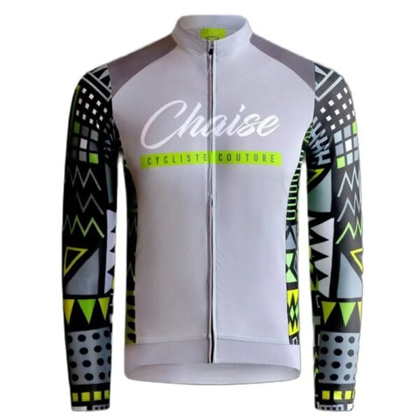 Conjunto de chaqueta de invierno Chaise, Jersey térmico de lana, ropa de ciclismo, Jersey de manga larga Unisex, ropa de ciclismo de montaña para conducción al aire libre, forro polar cálido