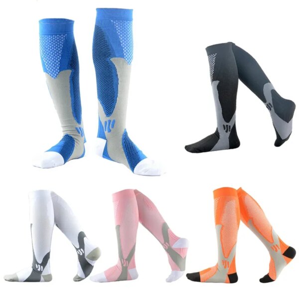 Calcetines de compresión para correr para hombre y mujer, medias deportivas médicas para circulación sanguínea, maratón, ciclismo, fútbol, ​​venas varicosas