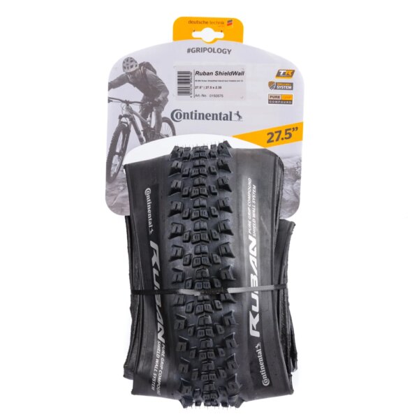 Neumático Continental Ruban MTB 27,5/29x2,1/2,3 Pure Grip Compound Shield sistema de pared E25 bicicleta sin cámara neumático plegable antipinchazos