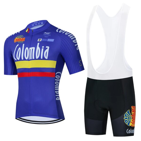 Crossrider 2023 equipo Colombia Ciclismo Ropa MTB bicicleta desgaste hombres Ciclismo Jersey conjunto corto Ropa Ciclismo Maillot Culotte traje