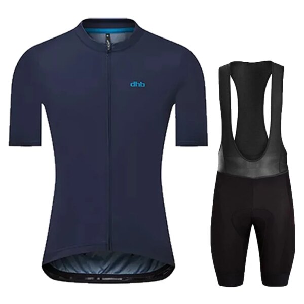 Conjuntos de Jersey de ciclismo para hombre, pantalones cortos con pechera de ciclismo, ropa de secado rápido, traje de manga corta para bicicleta, verano 2023