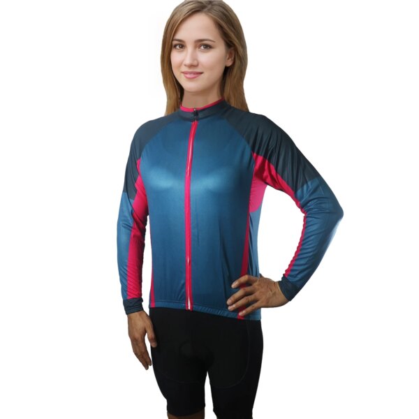 Jersey de ciclismo para mujer, camiseta para bicicleta MTB profesional al aire libre, chaqueta de bicicleta de manga larga, ropa deportiva para montar en carretera, ropa de montar para mujer, Top