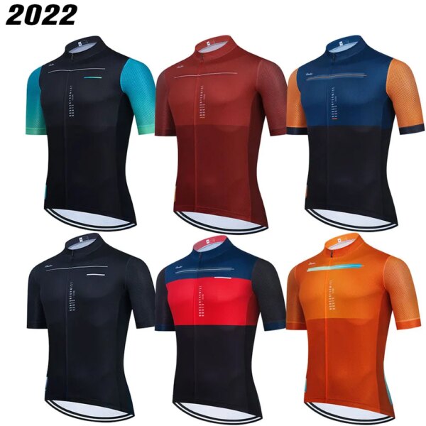 Camisetas de ciclismo para hombre, camiseta de manga corta para ciclismo, equipo deportivo al aire libre para bicicleta de montaña, ropa de ciclismo transpirable, novedad de verano 2022