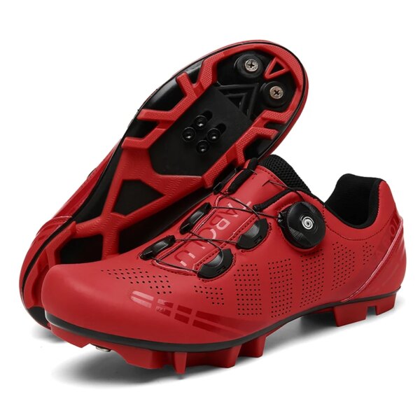 Zapatos de ciclismo MTB con tacos para hombre, tacos de ruta, zapatillas de velocidad para bicicleta de carretera, calzado de carreras para mujer, bicicleta de montaña Spd