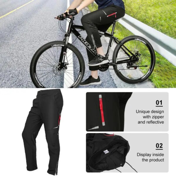 Pantalones de ciclismo para hombre, pantalones largos para montar en montaña, ropa de secado rápido para primavera y verano, pantalones de ciclismo S-4XL