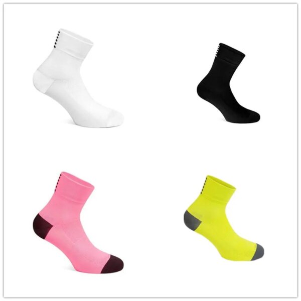 Calcetines de ciclismo, calcetines deportivos cortos transpirables para fútbol, ​​correr, acampar, senderismo, calcetines de baloncesto