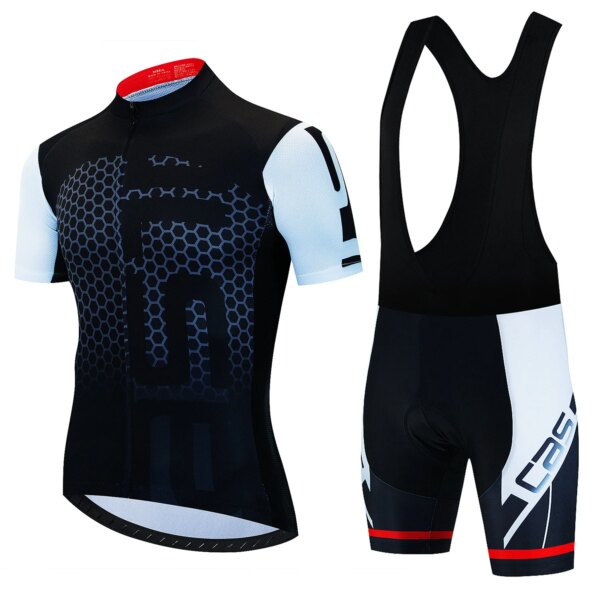 Conjuntos de jersey de Ciclismo para Hombre, Ropa de Ciclismo de manga corta, traje para bicicleta de montaña, Ropa de Ciclismo para Hombre 2023