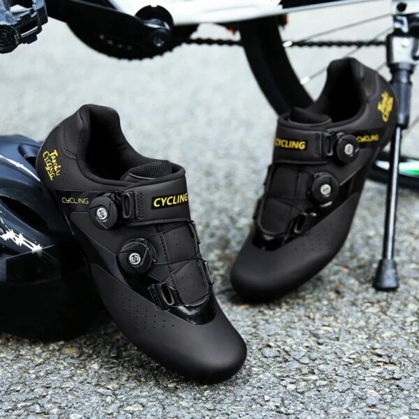 Zapatos de ciclismo para hombre, zapatos con bloqueo profesional, bicicleta de montaña, bicicleta de carretera, zapatos sin bloqueo, suela dura, rally spinning