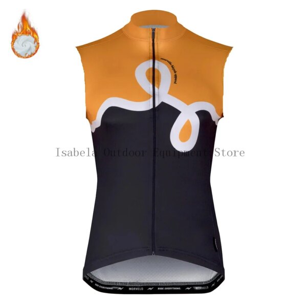 Chalecos de ciclismo equipo sin mangas camisas de lana de invierno MTB bicicleta de carretera jersey Top ropa de ciclismo abrigo chaleco hombre y mujer