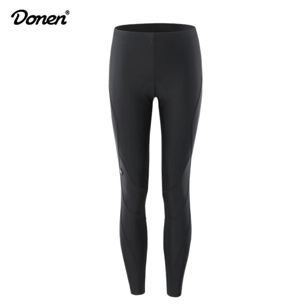 DONEN otoño cálido mujer bicicleta ciclismo ropa de montar acolchado cojín pantalones ajustados pantalones medias de bicicleta pantalones largos ropa deportiva