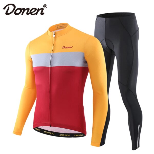 DONEN nuevo otoño primavera Ciclismo de Carretera Jersey hombres de manga larga montaña bicicleta de carreras Ropa Maillot Ropa Ciclismo Hombre