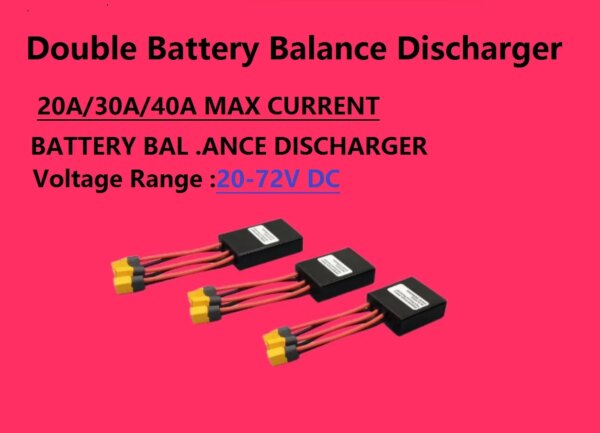 Convertidor de descarga de batería doble para bicicleta eléctrica 20A/30A/40A/80A/120A, equilibrador de interruptor de paquete de batería Dual 24-72VDC