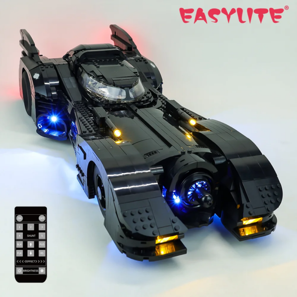 Kit de luz LED EASYLITE para juguetes Batmobile 76139 1989, juego de iluminación de bloques de construcción, solo Kit de iluminación, no incluye el modelo