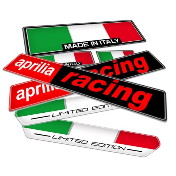 Pegatinas epoxi 3D para motocicleta Aprilia, pegatinas para llanta, Kit de rueda, emblema con logotipo de carreras Rs para Aprilia Rs125 Sr 50 Rsv4