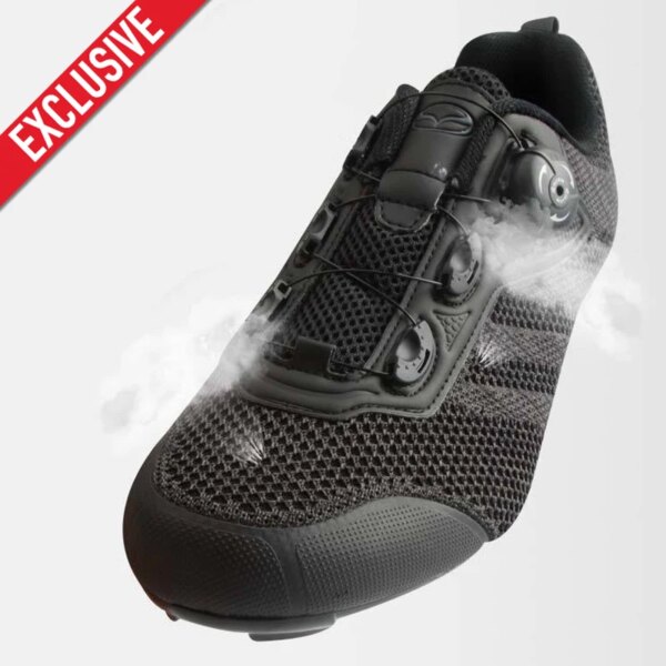 ¡Exclusivo!  Tiebao, nuevos zapatos transpirables de punto para bicicleta de carretera para hombre, zapatos de Ciclismo para triatlón, Zapatillas de Ciclismo con autosujeción