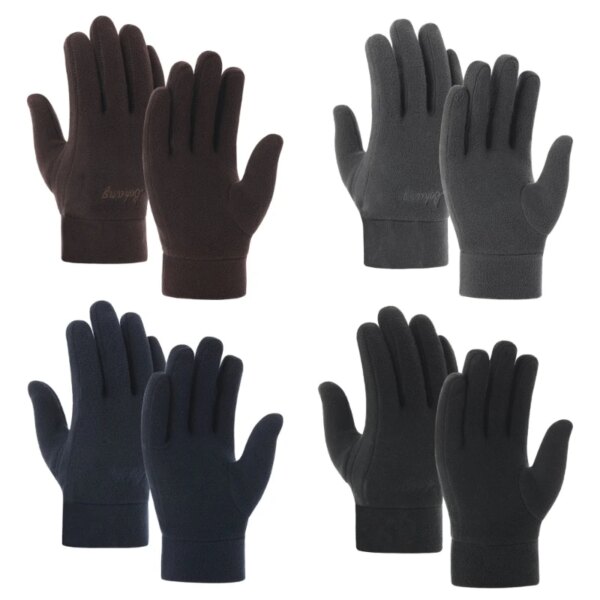 F1FD Guantes de lana de invierno para hombre, guantes deportivos para correr en bicicleta al aire libre, ropa cómoda