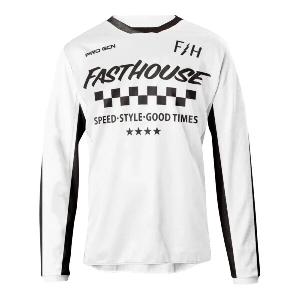 Fasthouse verano MTB Road Motocross camisa hombres transpirable bicicleta de montaña Mtb manga larga carreras secado rápido ciclismo Jersey