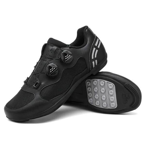 Zapatillas de ciclismo MTB con Pedal plano para hombre, zapatos para bicicleta de montaña, zapatos con tacos, zapatos de ciclismo sin bloqueo, calzado de velocidad transpirable