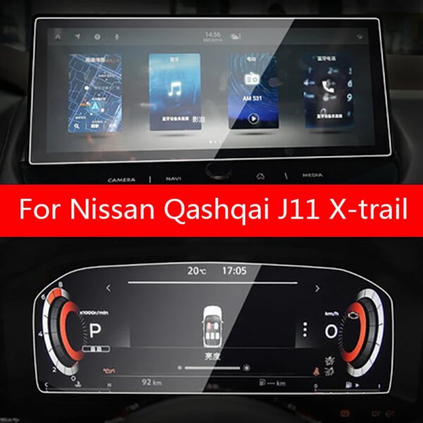 Para Nissan Qashqai J11 x-trail 2021 2022 12,3 pulgadas para pantalla de navegación GPS película protectora de vidrio templado HD película antiarañazos