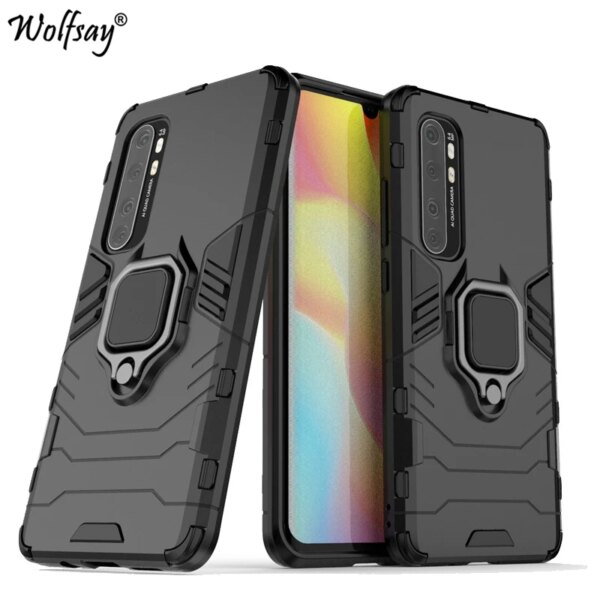 Para Xiaomi Mi Note 10 Lite funda armadura soporte de succión magnética cubierta de borde completo Mi Note 10 Lite funda para Xiaomi 12 11T 12T Pro