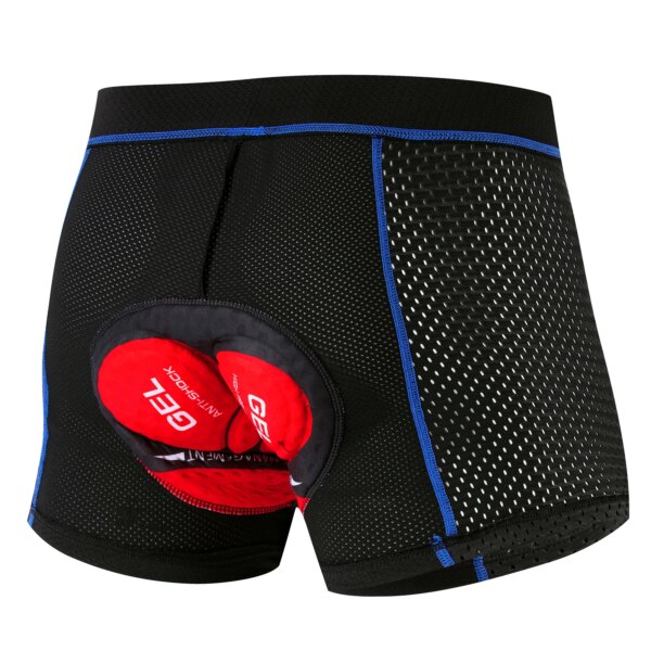 Fualrny-pantalones cortos de ciclismo transpirables, ropa interior para ciclismo con almohadilla de Gel 5D, ropa interior a prueba de golpes para bicicleta de montaña y carretera, pantalones cortos para hombre