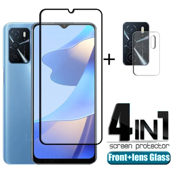 Vidrio de cubierta completa para OPPO A16, vidrio para OPPO A16 A 16, vidrio templado HD, Protector de pantalla de película para teléfono, cristal de lente OPPO A 16 A16