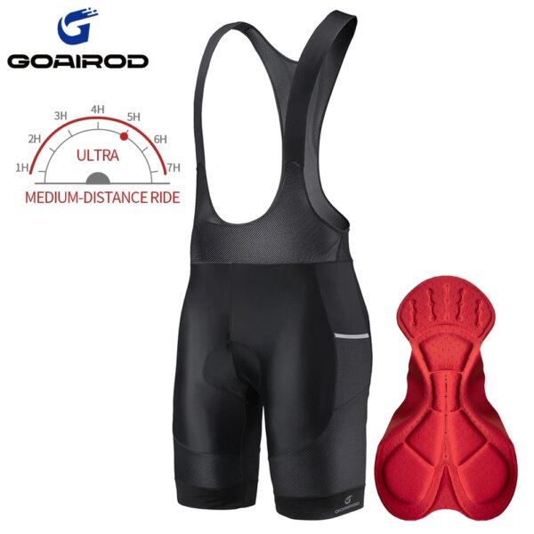 GOAIROD cepillado babero hombres pantalones cortos de ciclismo Bretelle tirantes ropa medias hombre MTB deporte Tricuta Maillot pantalones acolchados ropa RION