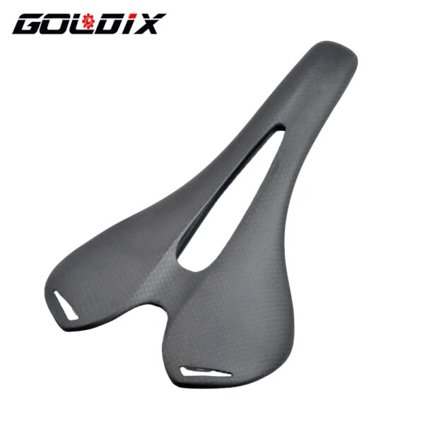 Sillín ultraligero de fibra de carbono GOLDIX para bicicleta de carretera MTB, sillín de fibra de carbono, cojín para asiento de montar, súper ligero 270x143mm 110g