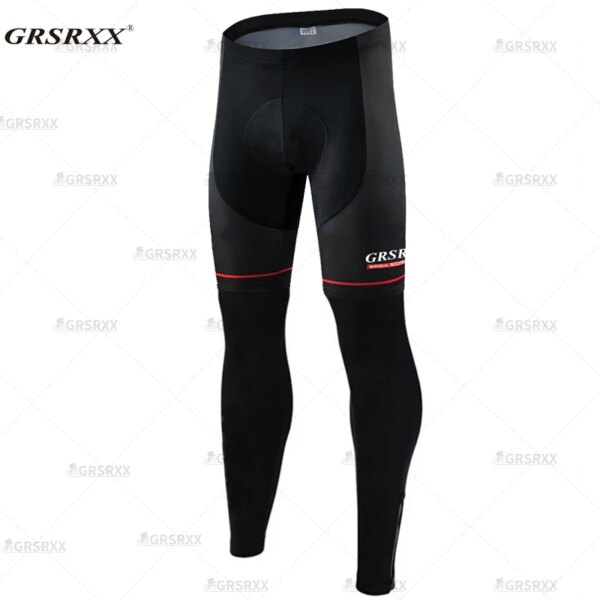 GRSRXX Pantalones de Ciclismo Otoño con Acolchado 5D Mallas de Ciclismo Transpirables para Hombres Pro Bike Team Pantalones de Secado rápido Pantalones con Tirantes para Bicicleta