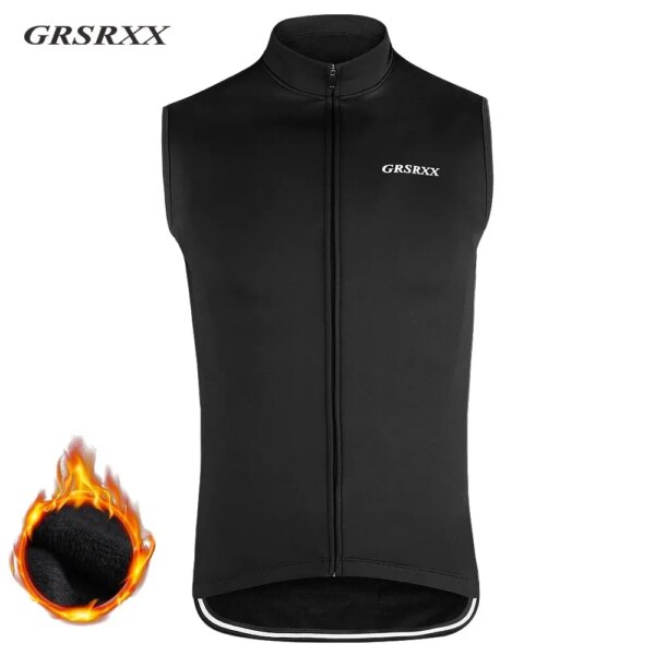 GRSRXX chaqueta térmica de Ciclismo de invierno, abrigo para bicicleta MTB, ropa para bicicleta, camisetas de Ciclismo sin mangas, chaquetas de Ciclismo para hombres y mujeres