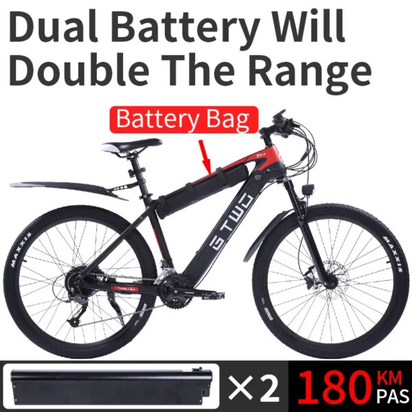 GTWO UE stock G1 27,5 pulgadas bicicleta de montaña eléctrica de fibra de carbono 48V10.5Ah batería de litio 500W 27S palanca freno hidráulico