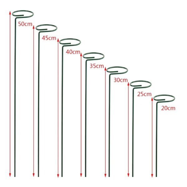 Anillo de estaca de soporte para jardín, soporte de Metal para plantas de jardín, soporte para arbusto de tallo único, envío directo