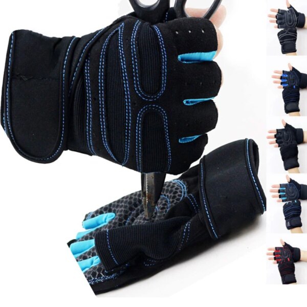 Guantes de gimnasio para hombre y mujer, guantes de levantamiento de pesas para Fitness, entrenamiento deportivo, ejercicio, deporte de ciclismo, guante de entrenamiento