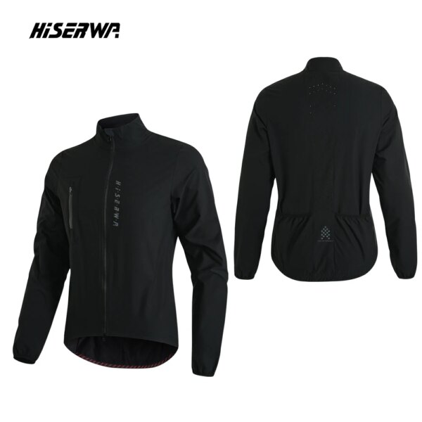 HISERWA nueva chaqueta de ciclismo para hombre rompevientos impermeable de secado rápido ropa de bicicleta transpirable malla trasera MTB chaqueta de bicicleta de carretera