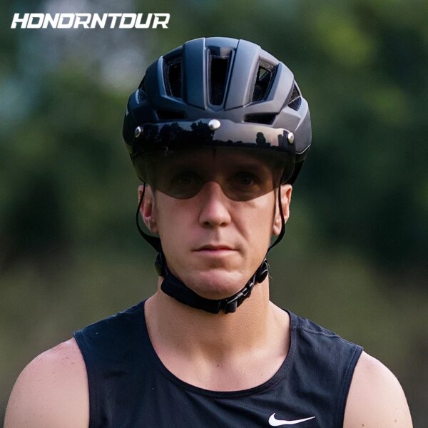 HONORTOUR-casco de bicicleta para hombre y adulto, gafas magnéticas, casco de Ciclismo de Carretera de montaña para exteriores de una pieza, ligero y transpirable