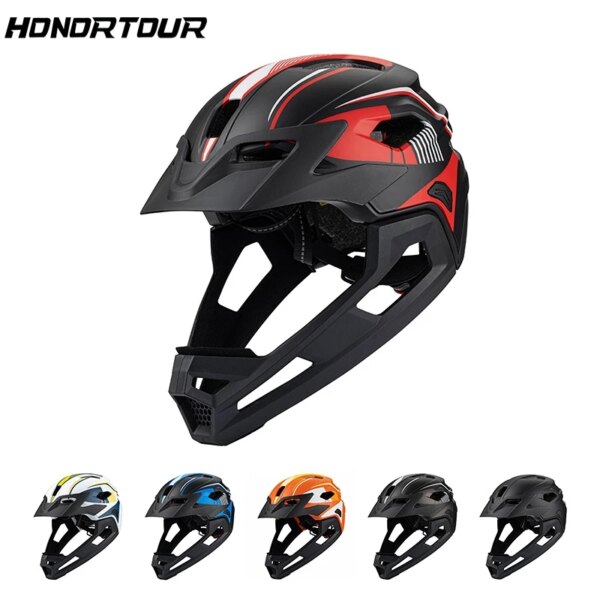 El nuevo casco de ciclismo para niños de HONORTOUR es ligero, transpirable, casco de bicicleta para monopatín con diseño extraíble y de cara completa