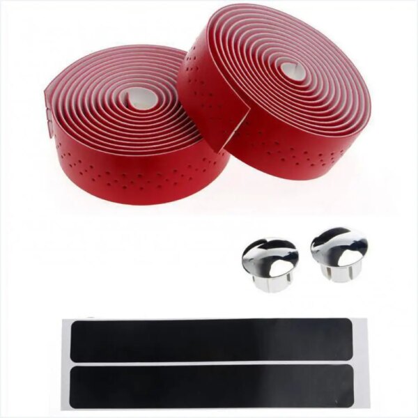 Adhesivo para manillar, 2 uds., correa de piel sintética para bicicleta, piñón fijo, correas porosas para bicicleta de carretera, suministros para ciclismo
