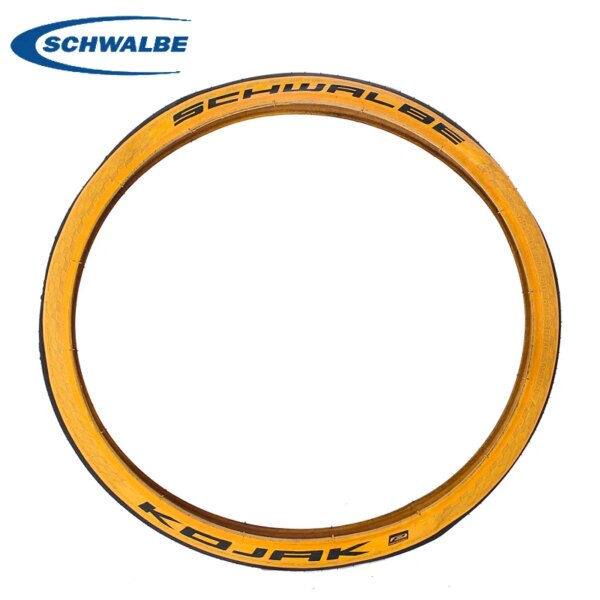 Gran oferta SCHWALBE Kojak 16 pulgadas 32-349 Retro borde amarillo Tan pared ultraligero bicicleta neumático plegable 16X1 1/4